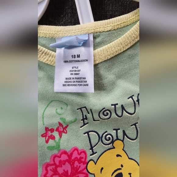 Disney Green and Yellow Short Sleeve Tee with Cartoon Design - Picture 4 of 5